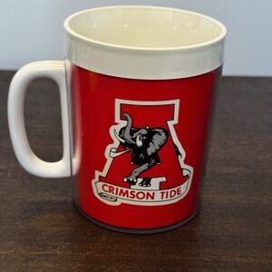 Vintage Thermo-Serv Alabama Crimson Tide Elephant Mug Roll Tide Retro USA NCAA